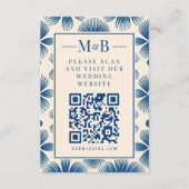 Carte D'accompagnement Fleurs de mariage du milieu du siècle | Analyse QR (Devant)