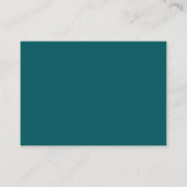 Carte D'accompagnement Fleurs de mariage Teal Whisper (Dos)