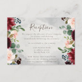 Carte D'accompagnement Fleurs de pivoine Roses classiques Réception de ma (Devant)