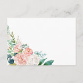 Carte D'accompagnement Fleurs de pivoines romantiques Mariage désirant bi (Dos)