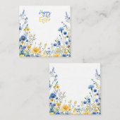 Carte D'accompagnement Fleurs de printemps de Pâques (Devant / Derrière)