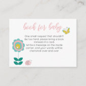 Carte D'accompagnement Fleurs de printemps Papillon rose Livres pour fill (Devant)