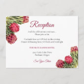 Carte D'accompagnement Fleurs de Protea Roi Tropical Mariage Sage Green (Devant)