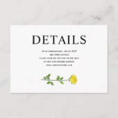 Carte D'accompagnement Fleurs de rose jaune QR Détails du mariage Enc (Devant)