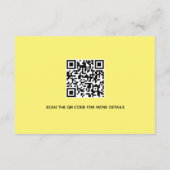 Carte D'accompagnement Fleurs de rose jaune QR Détails du mariage Enc (Dos)