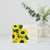 Carte D'accompagnement Fleurs de soleil -Cartes de réception (Debout devant)