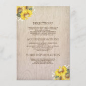 Carte D'accompagnement Fleurs de soleil et l'haleine du bébé Informations (Devant)