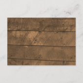 Carte D'accompagnement Fleurs de soleil et Mariage de bois rustique (Dos)