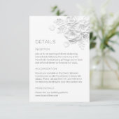 Carte D'accompagnement Fleurs découpées en papier blanc (Debout devant)