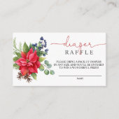 Carte D'accompagnement Fleurs d'hiver Baby shower Déchets Raffle (Devant)