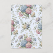 Carte D'accompagnement Fleurs d'hydrangea bleu poussiéreux Enclosure de m (Dos)
