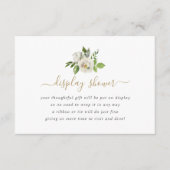 Carte D'accompagnement Fleurs dorées Afficher Douche Pas De Demande D'Env (Devant)