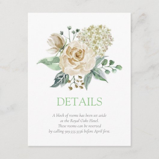 Carte D'accompagnement Fleurs du Sud (Devant)