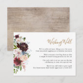 Carte D'accompagnement Fleurs Élégantes de Bourgogne Marine Puits de Vœux (Devant / Derrière)