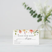 Carte D'accompagnement Fleurs et Abeilles Devinez combien de baisers (Debout devant)