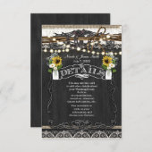 Carte D'accompagnement Fleurs et fer à cheval rustiques Détails du pays C (Devant / Derrière)