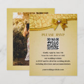 Carte D'accompagnement Fleurs et feuilles abstraites rétro élégantes orné (Devant / Derrière)