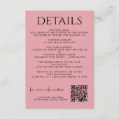 Carte D'accompagnement Fleurs et lanternes roses (Devant)