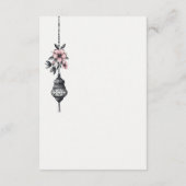 Carte D'accompagnement Fleurs et lanternes roses (Dos)