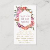 Carte D'accompagnement Fleurs et macarons frontière or (Devant)