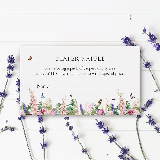 Carte D'accompagnement Fleurs et papillons violets roses | Fromage de cou