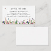 Carte D'accompagnement Fleurs et papillons violets roses | Livres pour bé (Devant / Derrière)