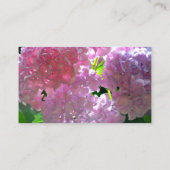 Carte D'accompagnement Fleurs florales bohèmes élégantes roses hydrangeas (Dos)