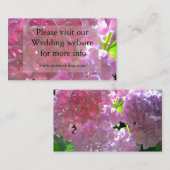 Carte D'accompagnement Fleurs florales bohèmes élégantes roses hydrangeas (Devant / Derrière)