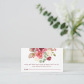 Carte D'accompagnement Fleurs florales bourguignonnes Baby shower Déchets (Debout devant)