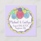 Carte D'accompagnement Fleurs florales Rose Fête des mariées Mariage Gâte (Devant)