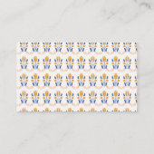 Carte D'accompagnement Fleurs folk Scandi en Mariage bleu et jaune (Dos)