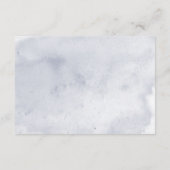 Carte D'accompagnement Fleurs Iris Bleu Mariage Réception Moderne Bleu (Dos)