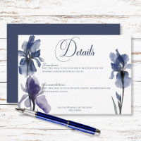 Fleurs Iris Bleues Détails Mariage moderne