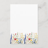 Carte D'accompagnement Fleurs Jardin Modernes Infos Mariage manuscrites (Dos)