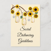 Carte D'accompagnement Fleurs Jaunes Rustiques Mason Mesures de sécurité (Devant)