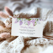 Carte D'accompagnement Fleurs Lilac Rustiques Affichage Douche