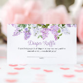 Carte D'accompagnement Fleurs Lilac Rustiques Baby shower Déchets Raffle