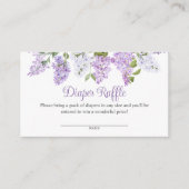 Carte D'accompagnement Fleurs Lilac Rustiques Baby shower Déchets Raffle (Devant)