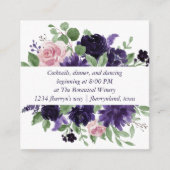 Carte D'accompagnement Fleurs luxuriantes | Réception de roses violettes  (Devant)