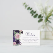 Carte D'accompagnement Fleurs luxuriantes | Site Floral rose et violet (Debout devant)