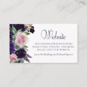 Carte D'accompagnement Fleurs luxuriantes | Site Floral rose et violet (Devant)