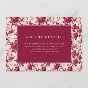 Carte D'accompagnement Fleurs Marron Romantiques