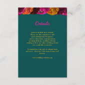 Carte D'accompagnement Fleurs modernes rose vert jaune (Devant)