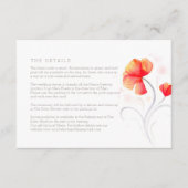 Carte D'accompagnement Fleurs orange gris tourbillon aquarelle les détail (Devant)