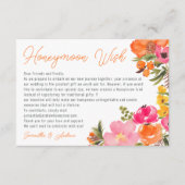 Carte D'accompagnement Fleurs oranges vives souhaitant bien mariage (Devant)