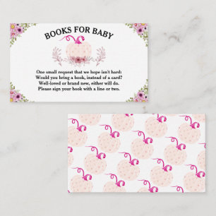 Carte D'accompagnement Fleurs Petits Baby showers Citrouilles Livres pour