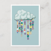 Carte D'accompagnement Fleurs pluvieuses (Devant)