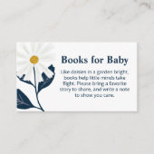 Carte d'accompagnement Fleurs pour Bébé Daisy Book (Devant)
