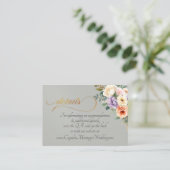 Carte D'accompagnement Fleurs printanières, Code QR - Sauge (Debout devant)