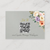 Carte D'accompagnement Fleurs printanières, Code QR - Sauge (Dos)